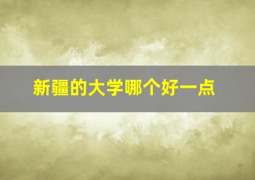 新疆的大学哪个好一点