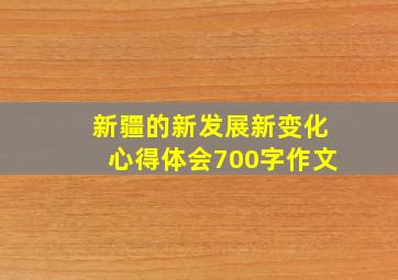 新疆的新发展新变化心得体会700字作文