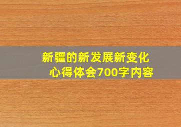 新疆的新发展新变化心得体会700字内容