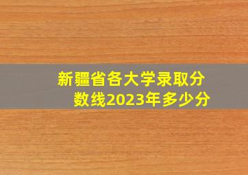 新疆省各大学录取分数线2023年多少分