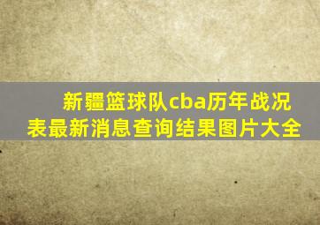 新疆篮球队cba历年战况表最新消息查询结果图片大全