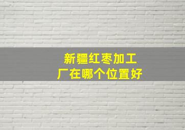 新疆红枣加工厂在哪个位置好