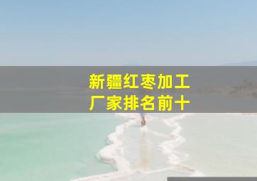 新疆红枣加工厂家排名前十