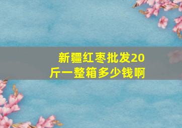 新疆红枣批发20斤一整箱多少钱啊