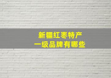 新疆红枣特产一级品牌有哪些