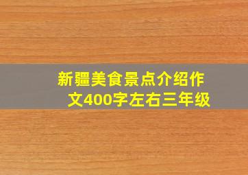 新疆美食景点介绍作文400字左右三年级