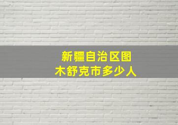 新疆自治区图木舒克市多少人