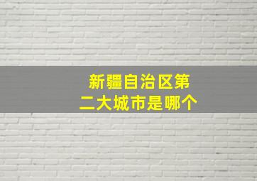 新疆自治区第二大城市是哪个