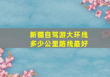 新疆自驾游大环线多少公里路线最好