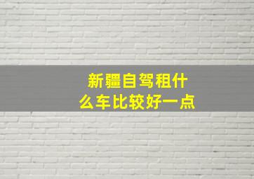 新疆自驾租什么车比较好一点