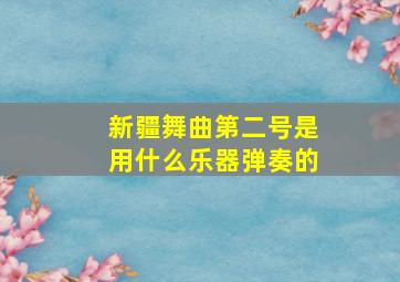 新疆舞曲第二号是用什么乐器弹奏的