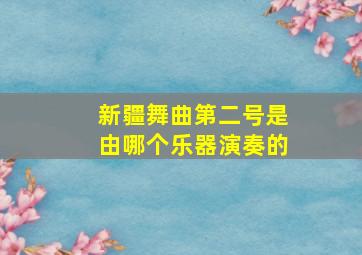 新疆舞曲第二号是由哪个乐器演奏的