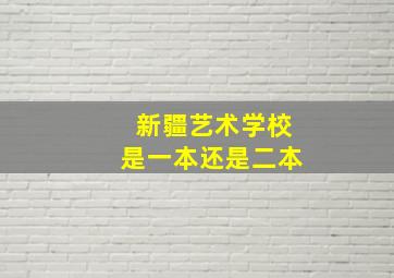 新疆艺术学校是一本还是二本