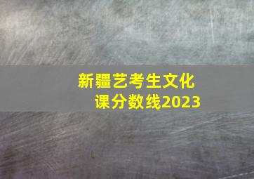 新疆艺考生文化课分数线2023