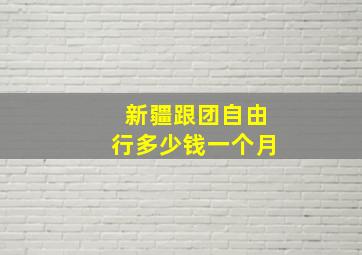 新疆跟团自由行多少钱一个月