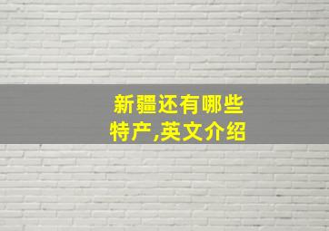 新疆还有哪些特产,英文介绍