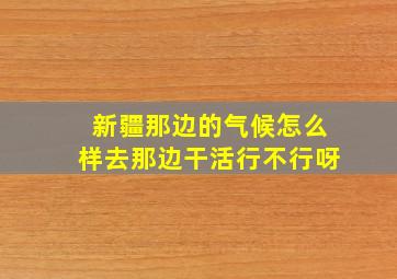 新疆那边的气候怎么样去那边干活行不行呀