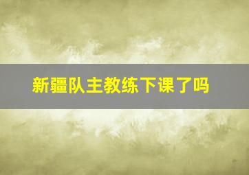 新疆队主教练下课了吗