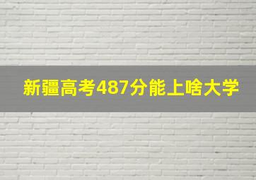 新疆高考487分能上啥大学