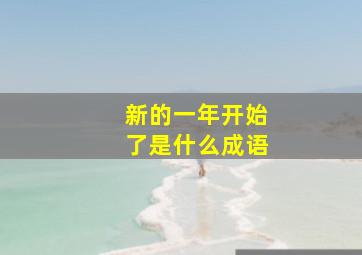 新的一年开始了是什么成语