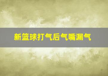 新篮球打气后气嘴漏气