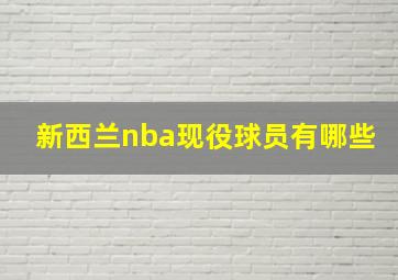 新西兰nba现役球员有哪些