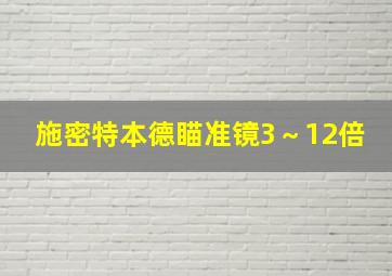 施密特本德瞄准镜3～12倍