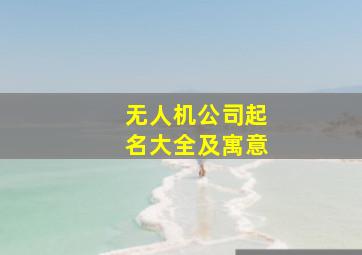 无人机公司起名大全及寓意