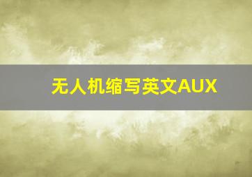 无人机缩写英文AUX