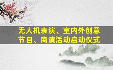 无人机表演、室内外创意节目、商演活动启动仪式