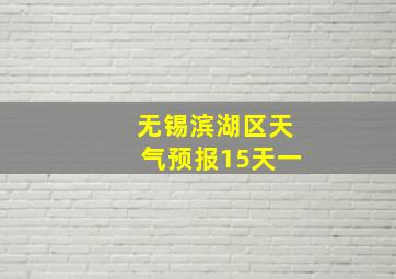 无锡滨湖区天气预报15天一