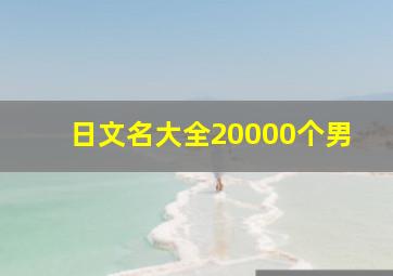 日文名大全20000个男