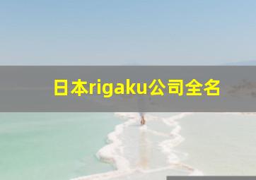 日本rigaku公司全名