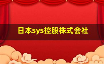 日本sys控股株式会社