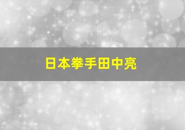 日本拳手田中亮