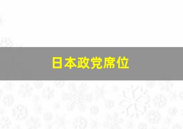 日本政党席位