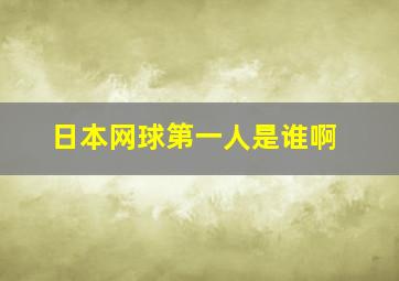 日本网球第一人是谁啊