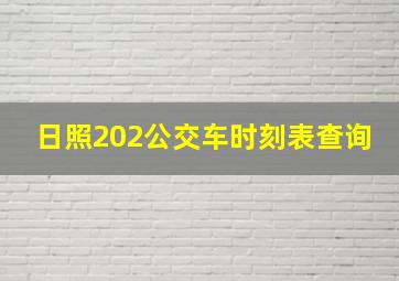 日照202公交车时刻表查询