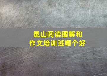 昆山阅读理解和作文培训班哪个好