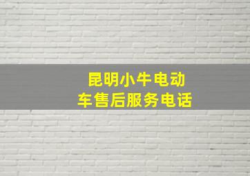 昆明小牛电动车售后服务电话