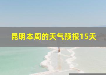 昆明本周的天气预报15天