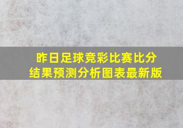 昨日足球竞彩比赛比分结果预测分析图表最新版