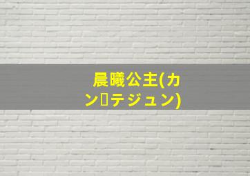 晨曦公主(カン・テジュン)