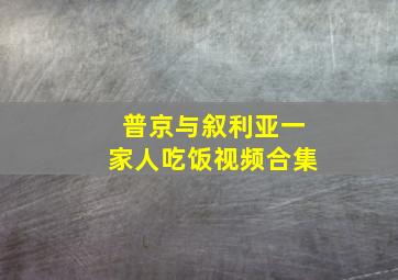 普京与叙利亚一家人吃饭视频合集