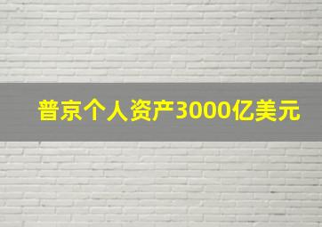 普京个人资产3000亿美元