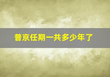 普京任期一共多少年了