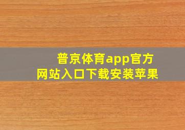 普京体育app官方网站入口下载安装苹果