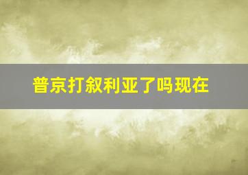 普京打叙利亚了吗现在