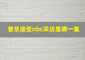 普京接受nbc采访是哪一集