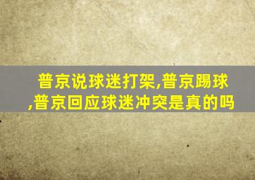 普京说球迷打架,普京踢球,普京回应球迷冲突是真的吗